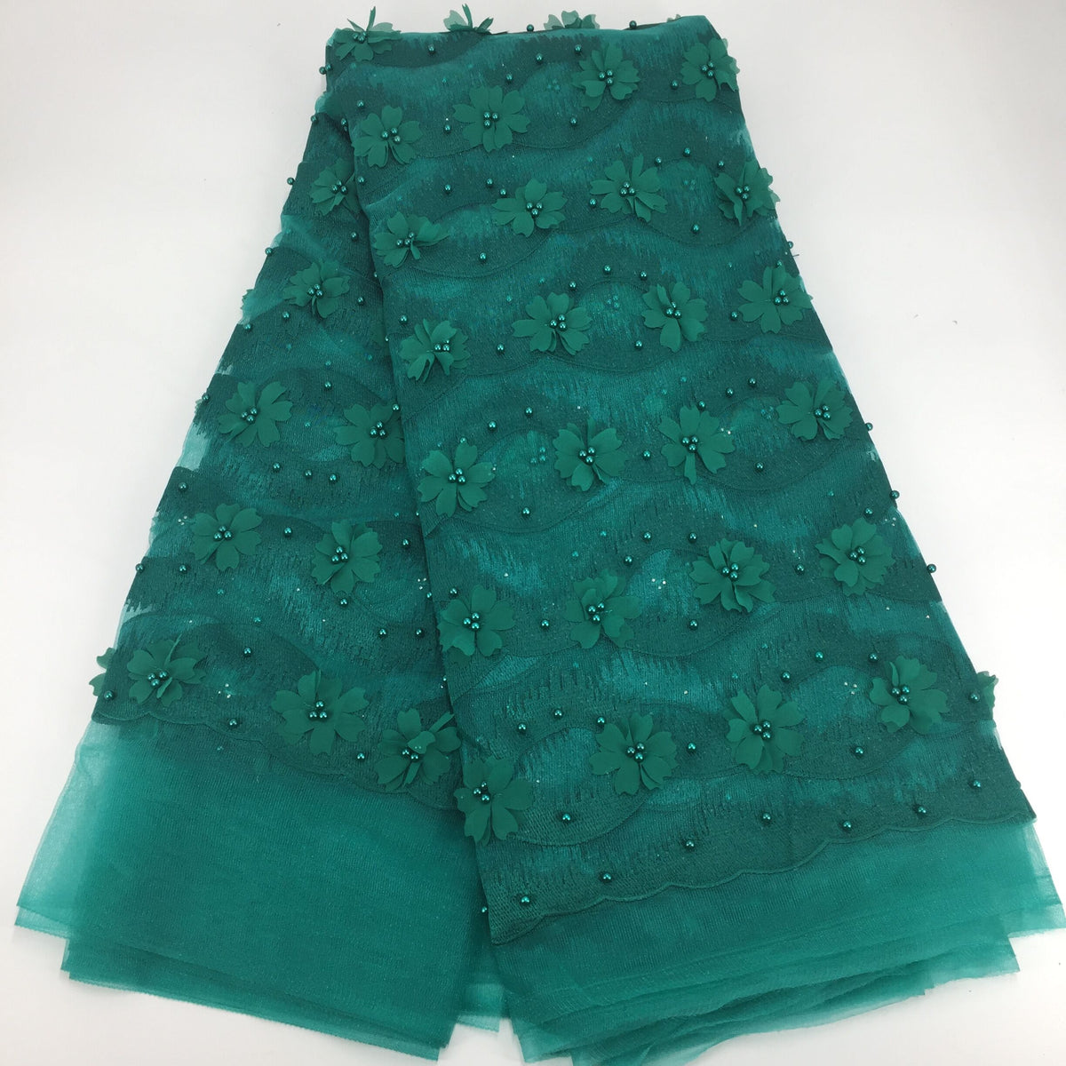 2025 Nigerian Embroidered African Lace Fabric for Wedding - No. 106, 5 Yards