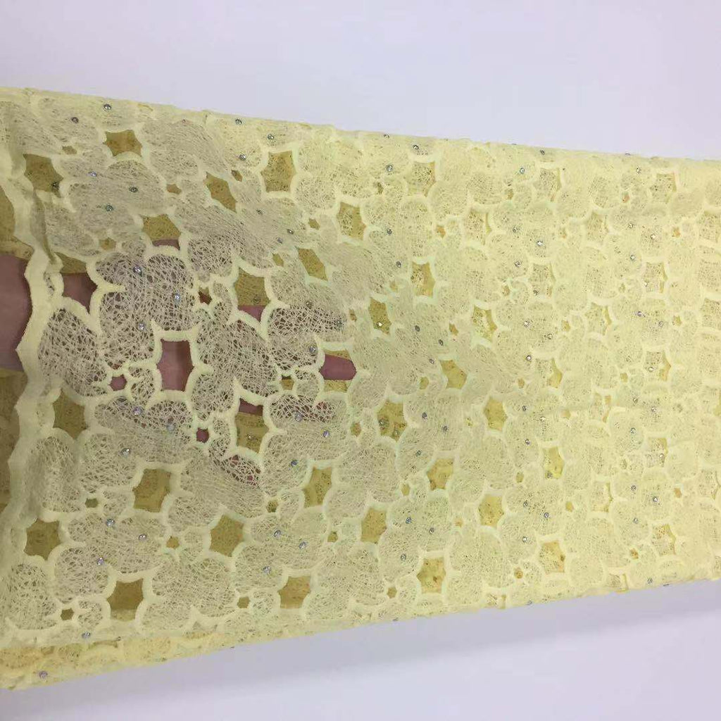 2025 Nigerian Embroidered African Lace Fabric for Wedding - No. 068, 5 Yards