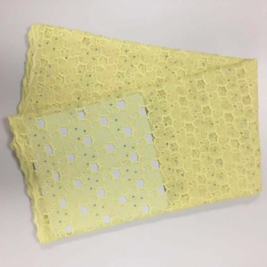 2026 French Laser Lace Fabric - African Cord (Green) - STD, 5 Yards