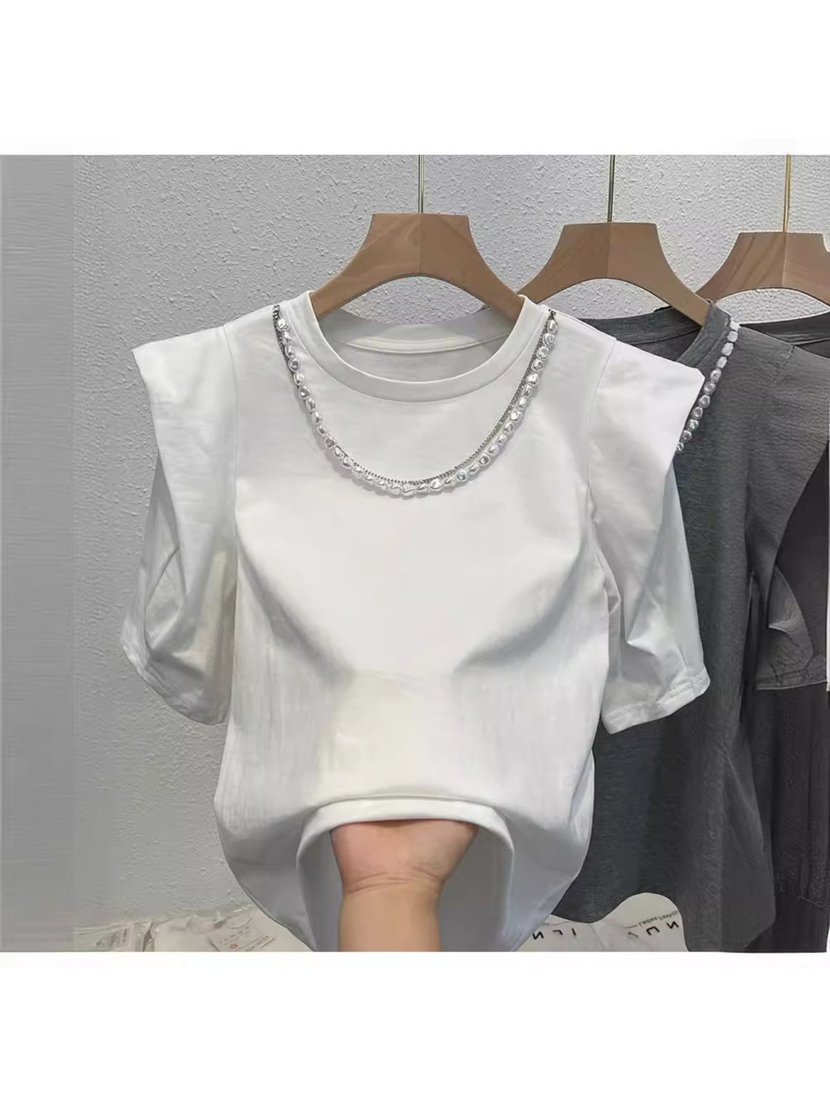 レディース半袖Tシャツ、夏物、ユニークなデザイン、スタイリッシュでトレンディなゆったりフィット