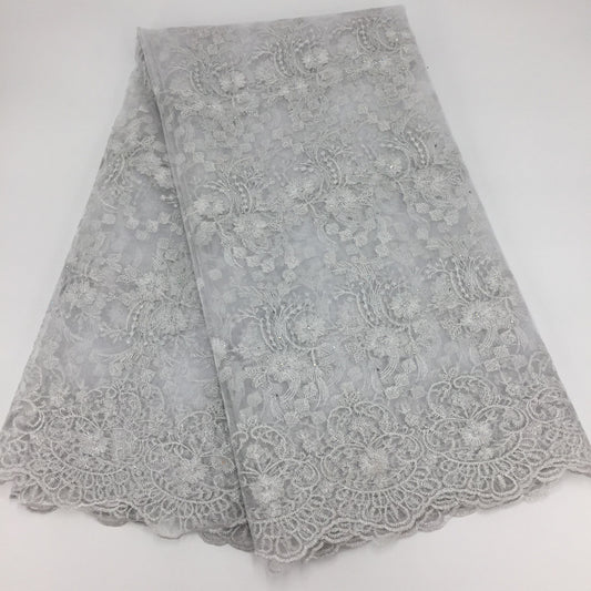 2025 Nigerian Embroidered  Lace Fabric High Quality 5 Yards African Lace Fabric Lace Wedding Dress for Women party Dress .DIY SEWING