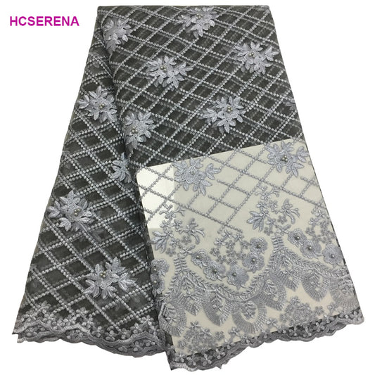 2025 Nigerian Embroidered  Lace Fabric High Quality 5 Yards African Lace Fabric Lace Wedding Dress for Women party Dress .DIY SEWING