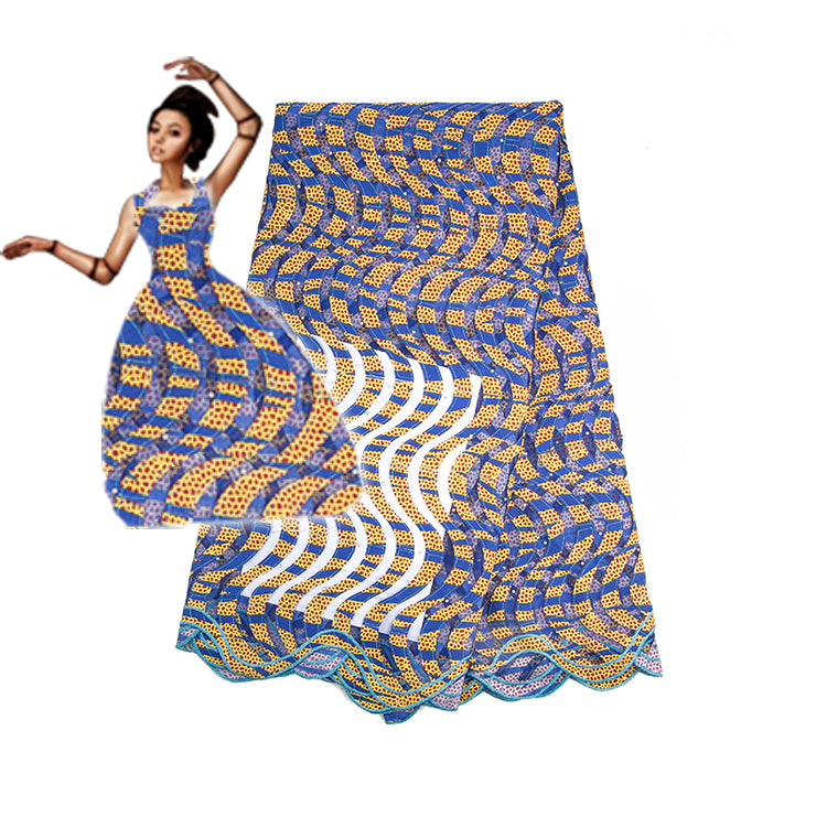 2025 Nigerian Embroidered  Lace Fabric High Quality 5 Yards African Lace Fabric Lace Wedding Dress for Women party Dress .DIY SEWING