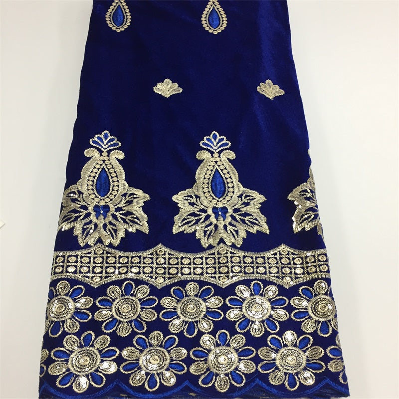 2025 Nigerian Embroidered African Lace Fabric for Wedding - No. 002, 5 Yards