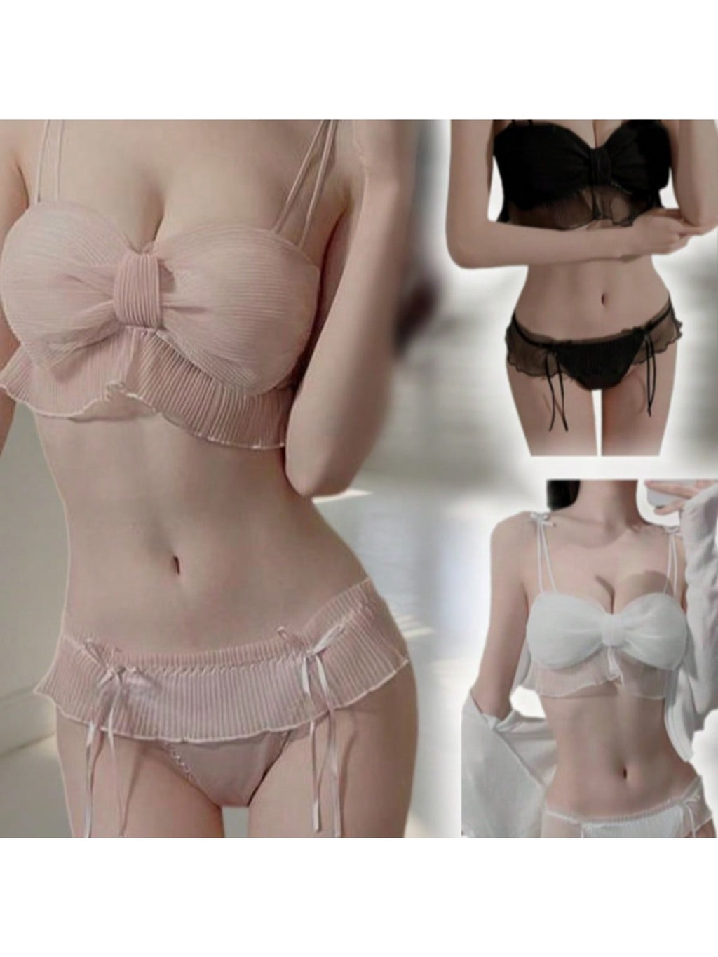 Sweet And Cute Girly Bra Sets, Non-Wired Push-Up Bras, Mesh Bras, Cute Lingerie Sets, Top And Bottom Sets, Bras And Panties, Push-Up Bras