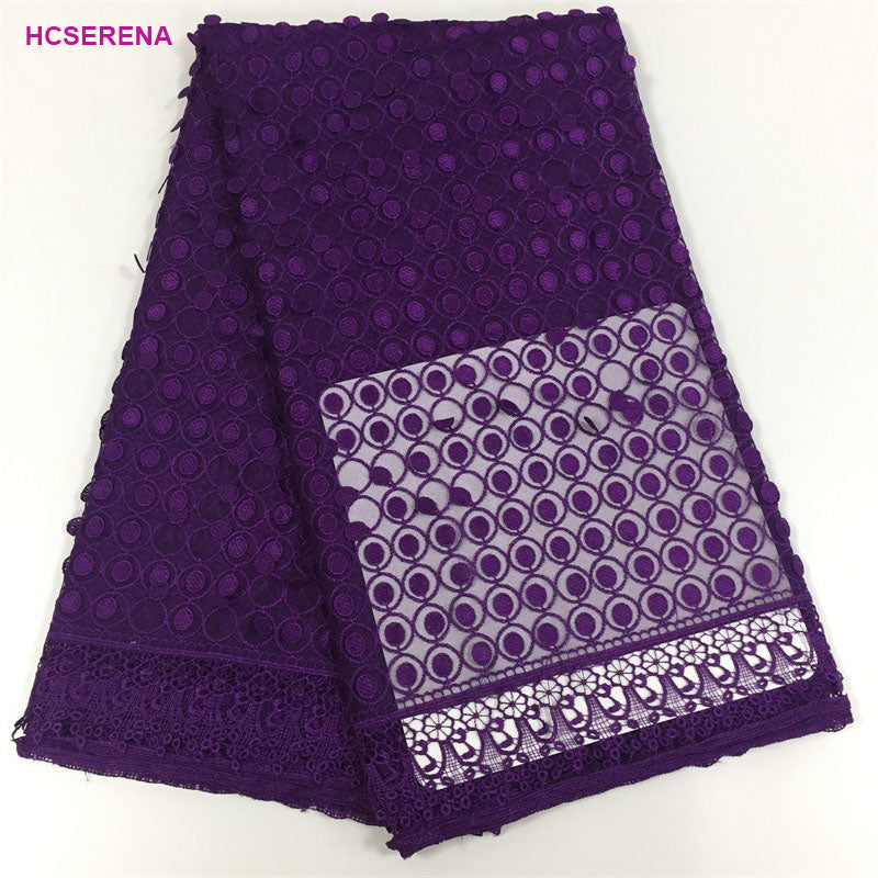 2025 Nigerian Embroidered African Lace Fabric for Wedding - No. 028, 5 Yards