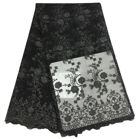 2025 Nigerian Embroidered  Lace Fabric High Quality 5 Yards African Lace Fabric Lace Wedding Dress for Women party Dress .DIY SEWING