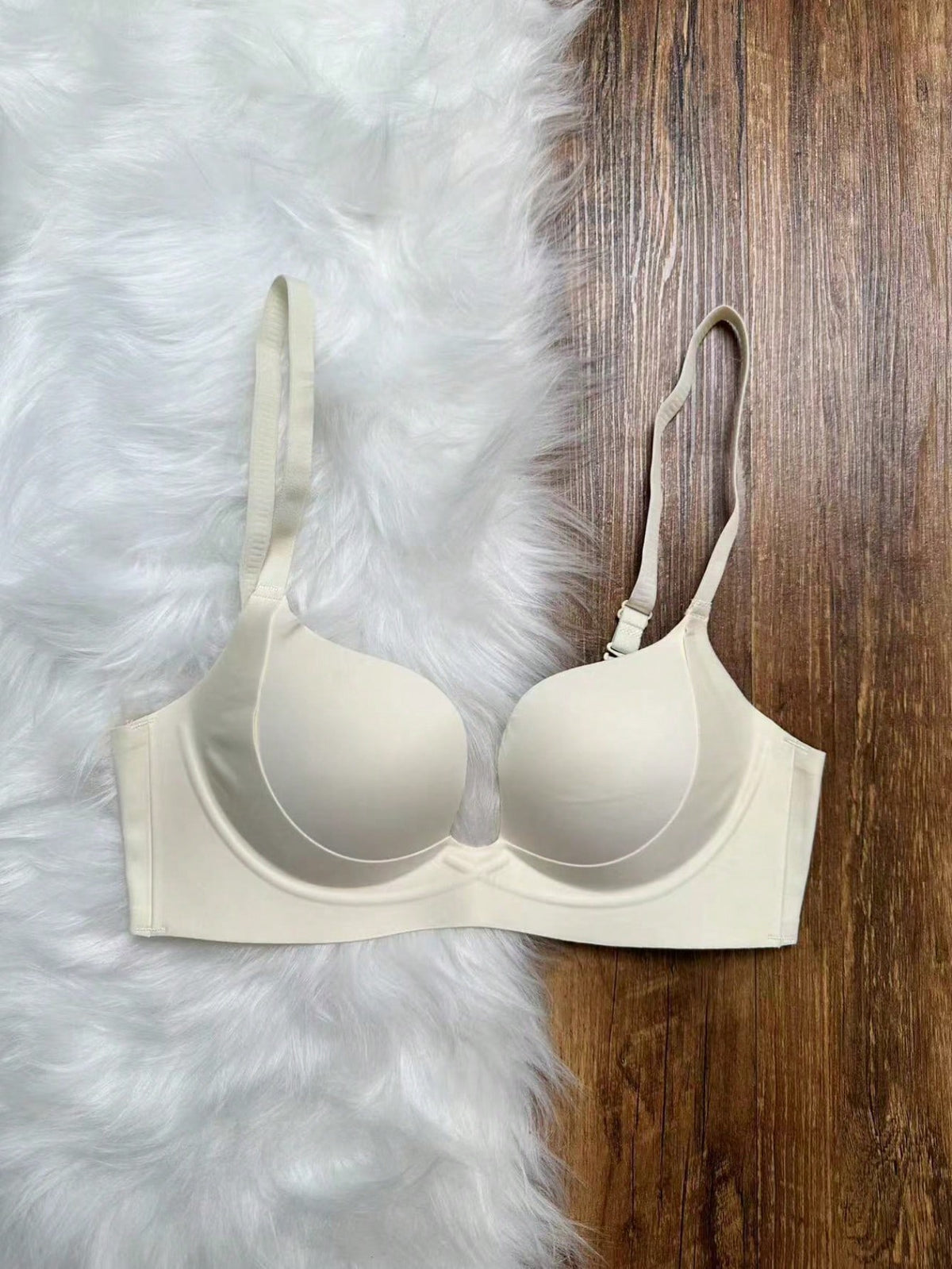 Deep V Soft & Comfortable Padded Brassiere For Small Bust, Lift & Support, Half Cup Underwire Bra