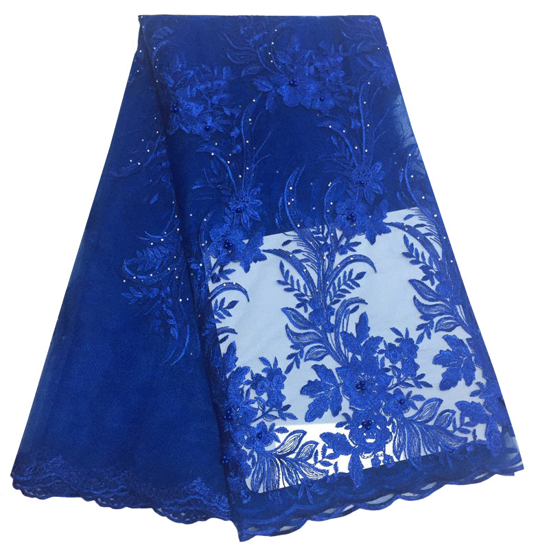 2025 Nigerian Embroidered  Lace Fabric High Quality 5 Yards African Lace Fabric Lace Wedding Dress for Women party Dress .DIY SEWING