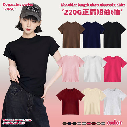 220G Tシャツ レディース 半袖 【フィット感の再定義・「独自ライン効果」で着痩せ】ティーシャツ シャツ トップス 重ね着 ゆったり 着回しカ 無地 透け防止 体型カバー おしゃれ