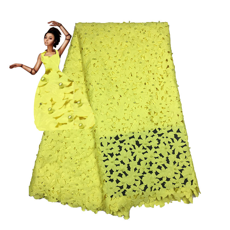 2025 Nigerian Embroidered  Lace Fabric High Quality 5 Yards African Lace Fabric Lace Wedding Dress for Women party Dress .DIY SEWING
