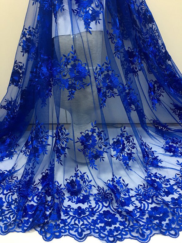 2025 Nigerian Embroidered African Lace Fabric for Wedding - No. 120, 5 Yards