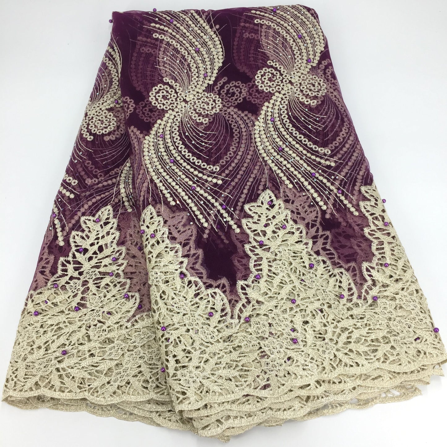 2025 Nigerian Embroidered  Lace Fabric High Quality 5 Yards African Lace Fabric Lace Wedding Dress for Women party Dress .DIY SEWING