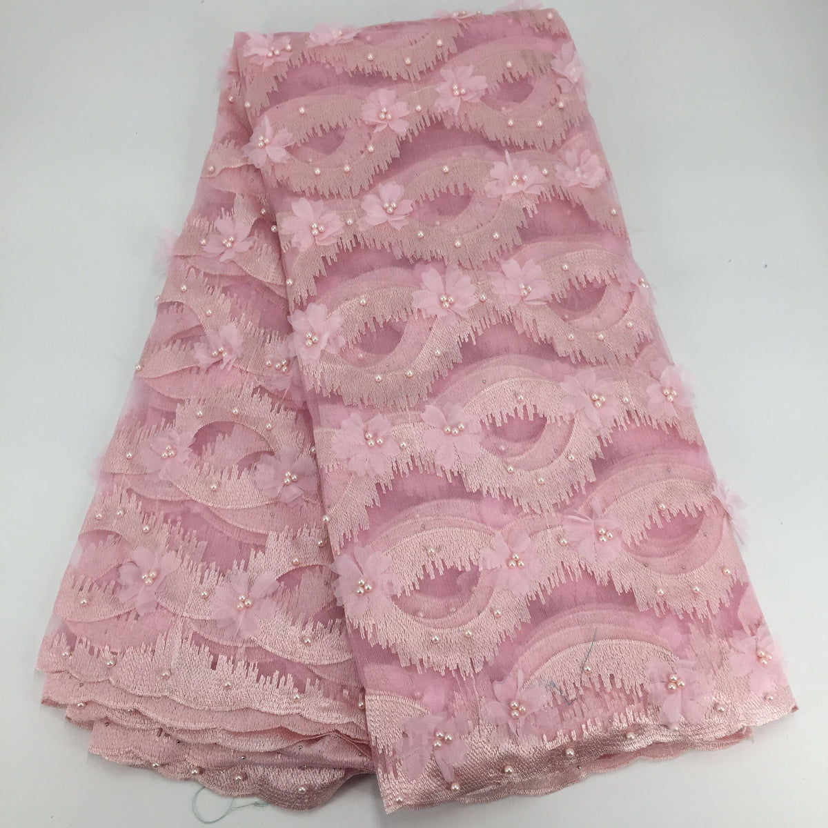 2025 Nigerian Embroidered African Lace Fabric for Wedding - No. 106, 5 Yards