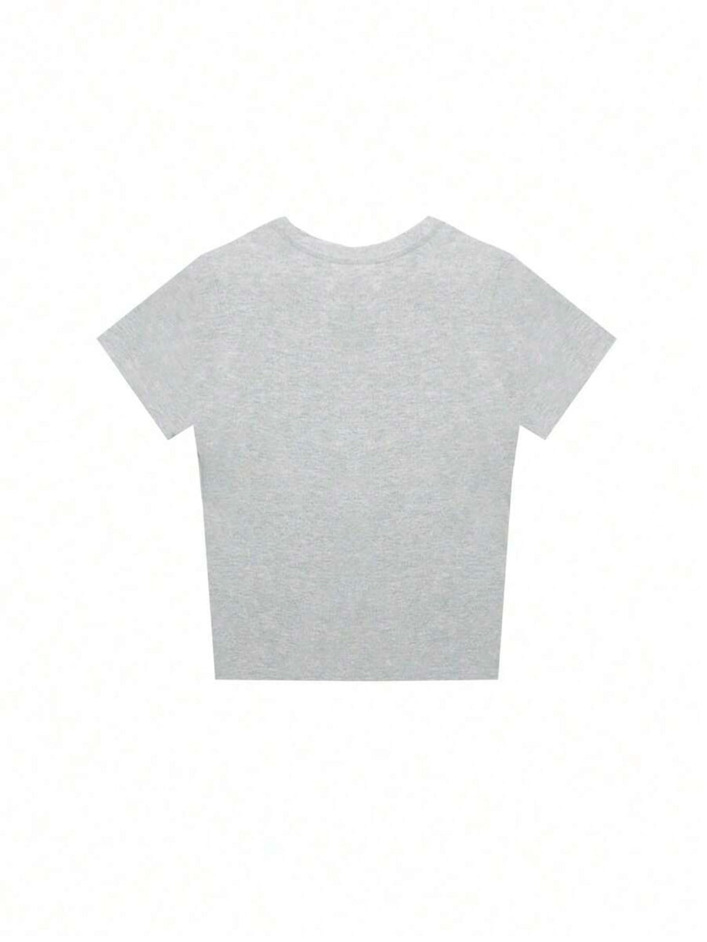 Ladies' Casual Plain V-Neck Short Sleeve T-Shirt, Summer White