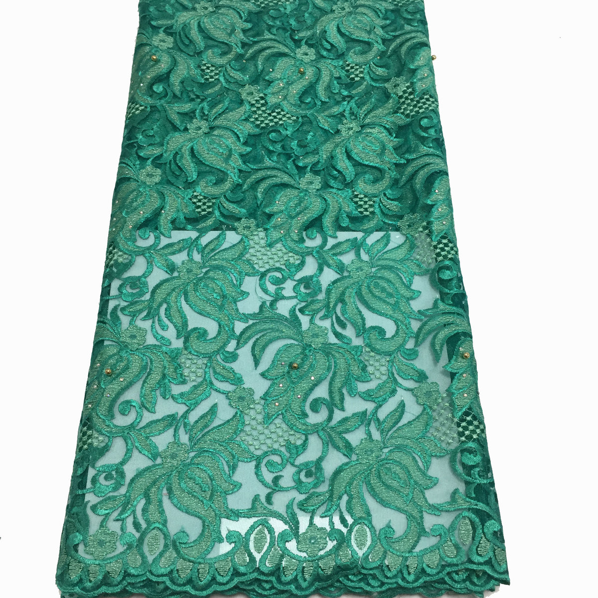 2025 Nigerian Embroidered African Lace Fabric for Wedding - No. 029, 5 Yards
