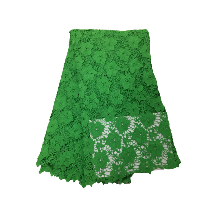 2025 Nigerian Embroidered African Lace Fabric for Wedding - No. 165, 5 Yards