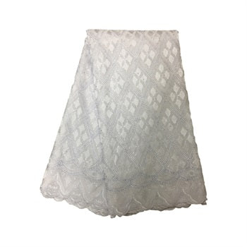 2025 Nigerian Embroidered African Lace Fabric for Wedding - No. 124, 5 Yards