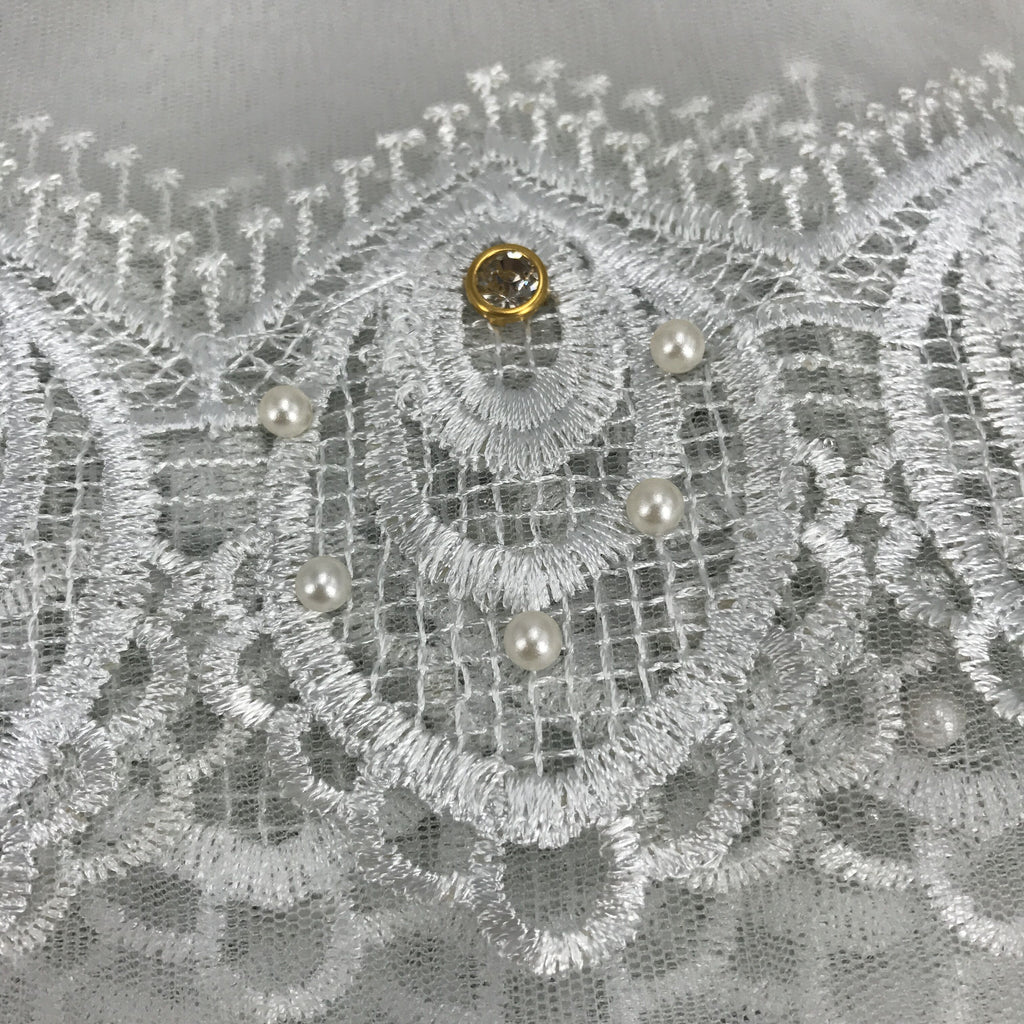 2025 Nigerian Embroidered African Lace Fabric for Wedding - No. 083, 5 Yards