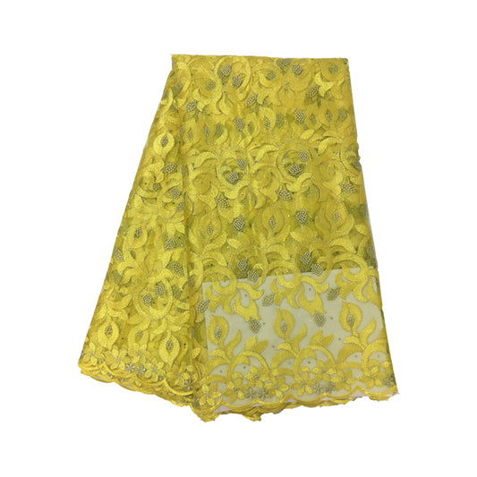2025 Nigerian Embroidered  Lace Fabric High Quality 5 Yards African Lace Fabric Lace Wedding Dress for Women party Dress .DIY SEWING