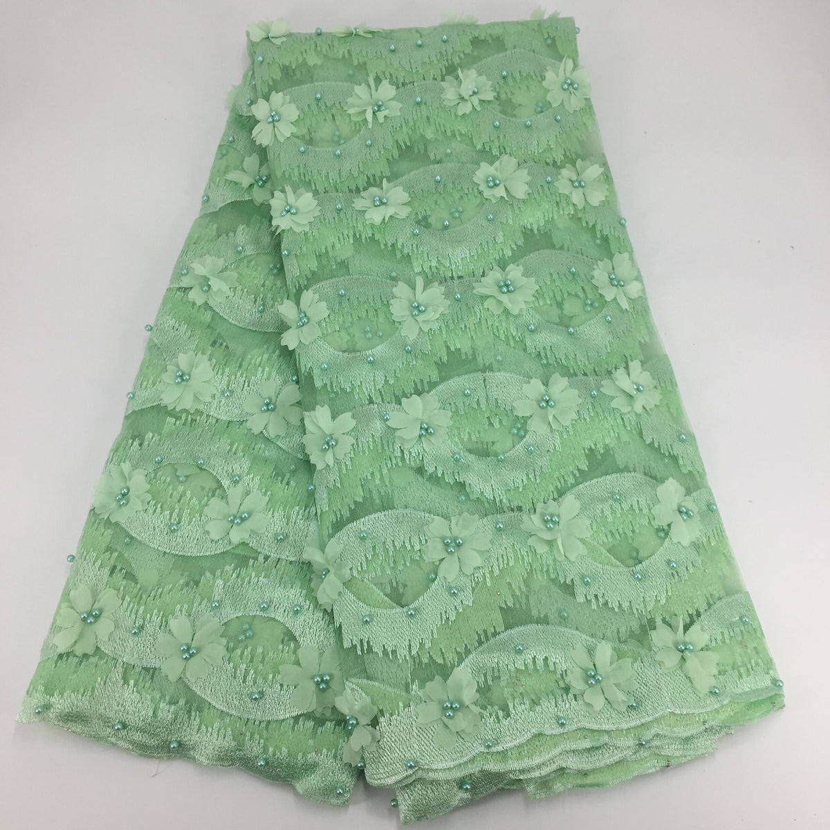 2025 Nigerian Embroidered African Lace Fabric for Wedding - No. 106, 5 Yards
