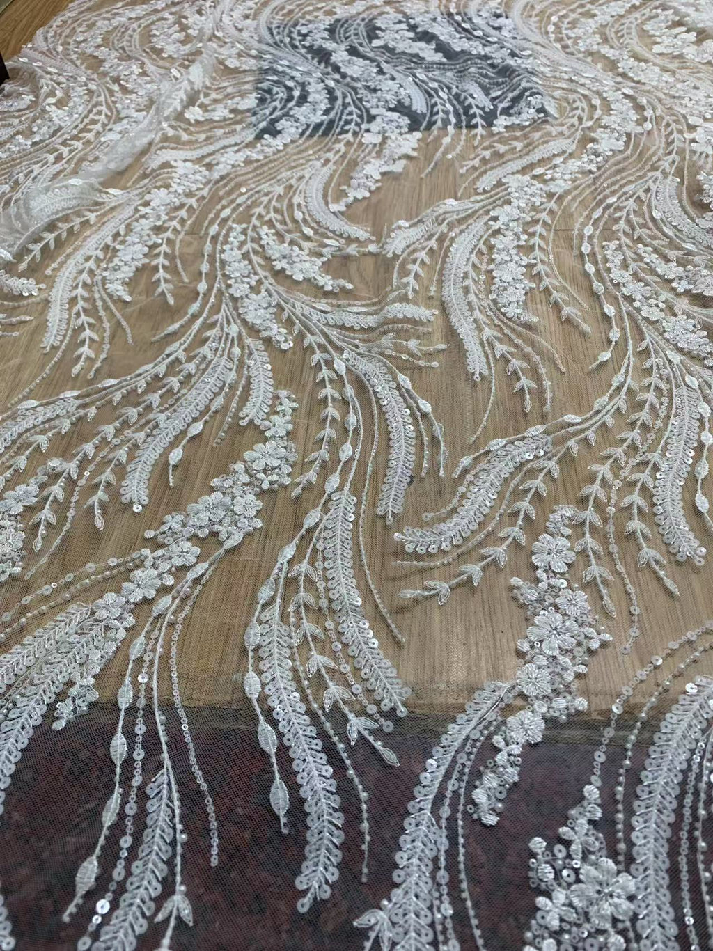 2025 Nigerian Embroidered African Lace Fabric for Wedding - No. 154, 5 Yards