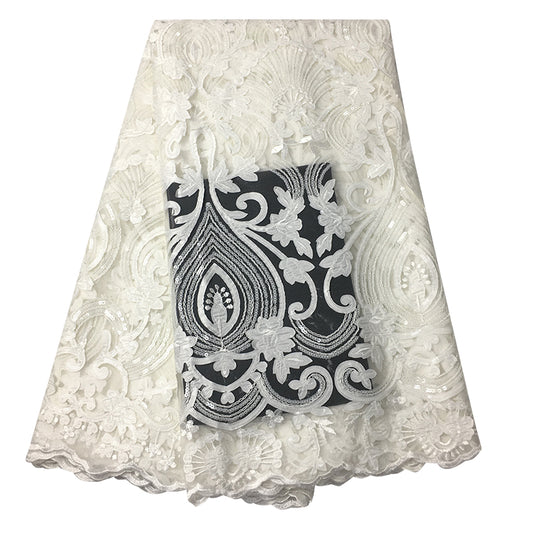 2025 Nigerian Embroidered  Lace Fabric High Quality 5 Yards African Lace Fabric Lace Wedding Dress for Women party Dress .DIY SEWING