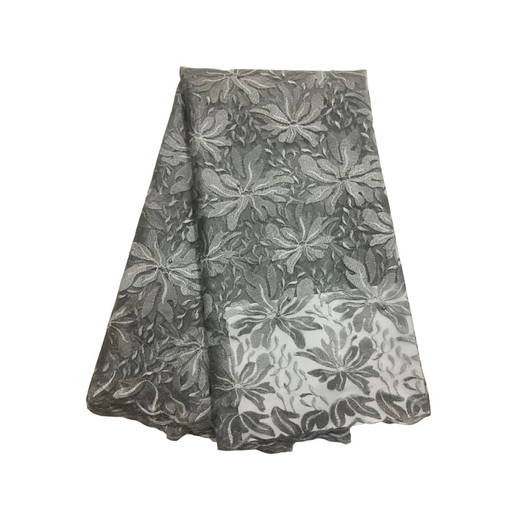 2025 Nigerian Embroidered African Lace Fabric for Wedding - No. 123, 5 Yards