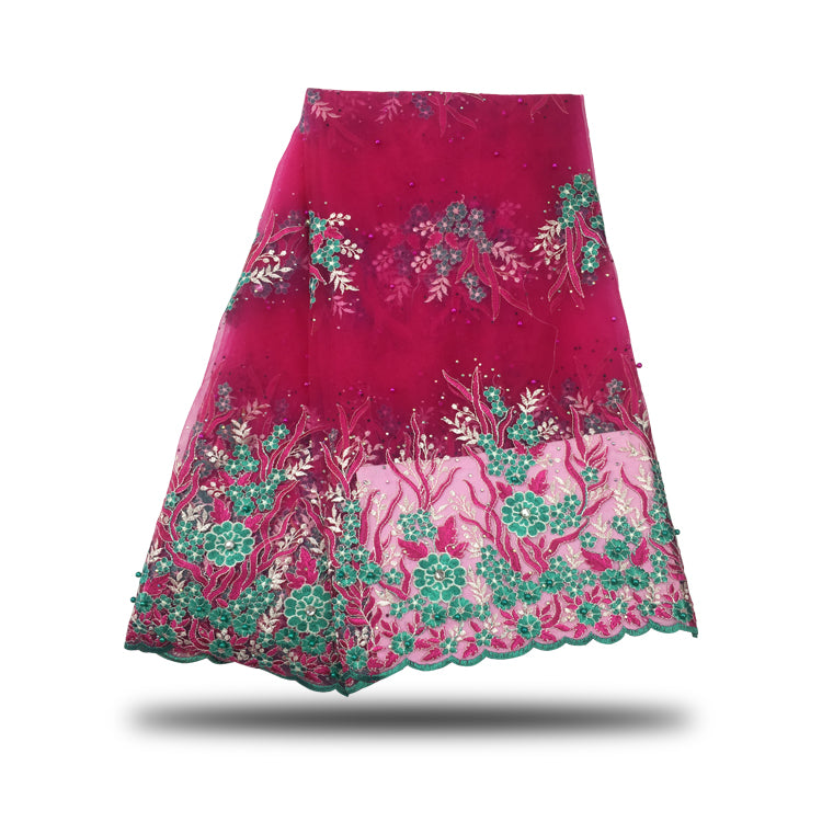 2025 Nigerian Embroidered  Lace Fabric High Quality 5 Yards African Lace Fabric Lace Wedding Dress for Women party Dress .DIY SEWING