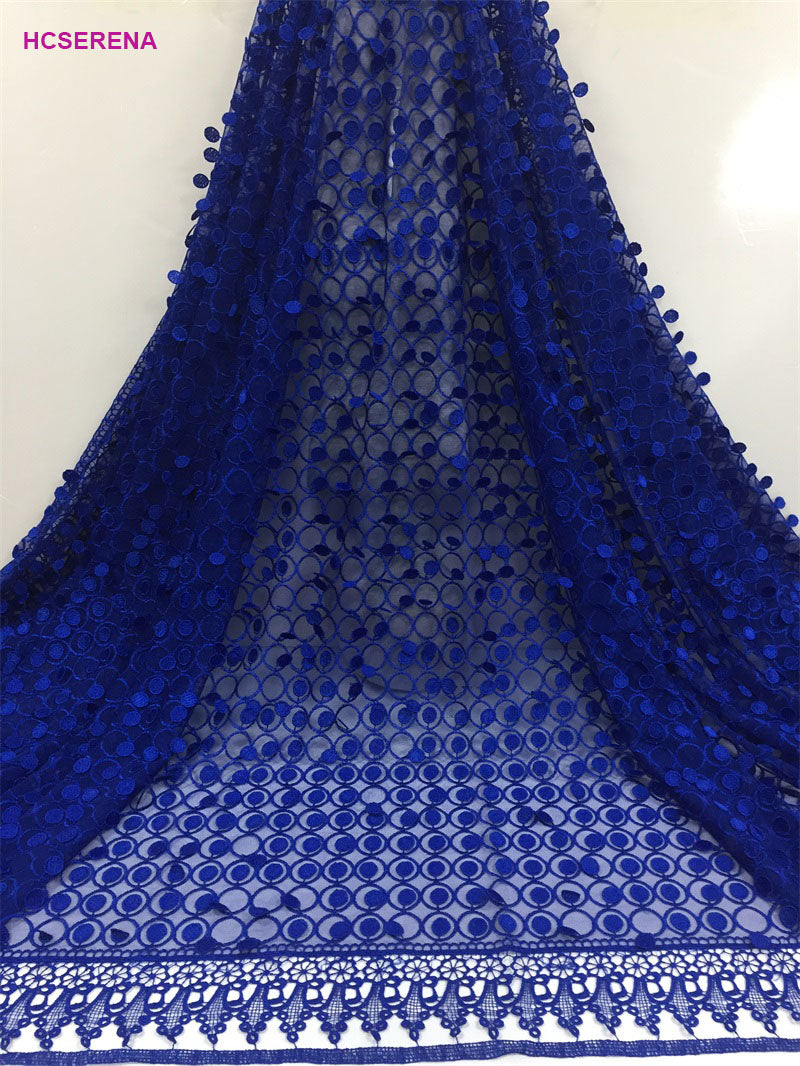 2025 Nigerian Embroidered African Lace Fabric for Wedding - No. 028, 5 Yards