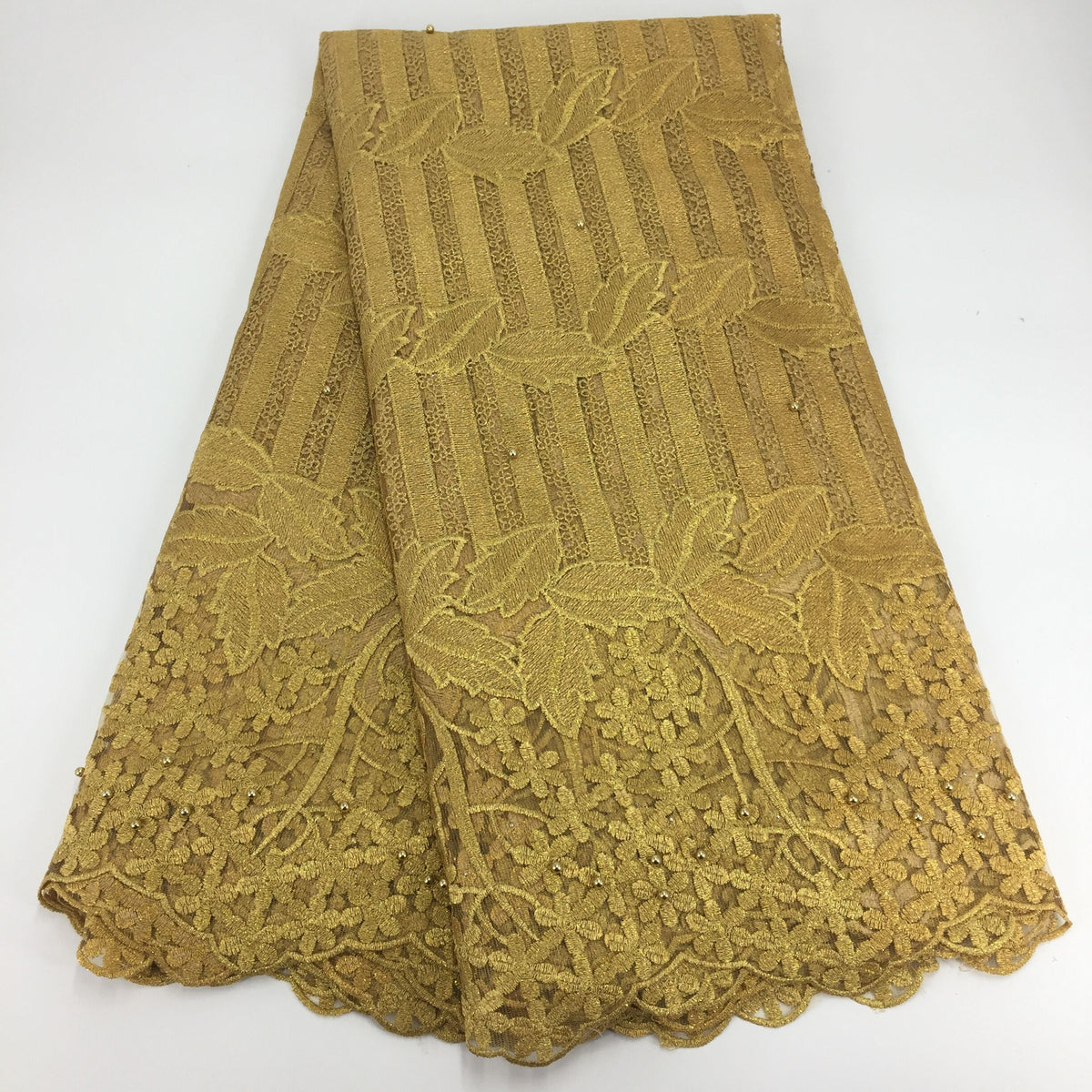 2025 Nigerian Embroidered African Lace Fabric for Wedding - No. 107, 5 Yards