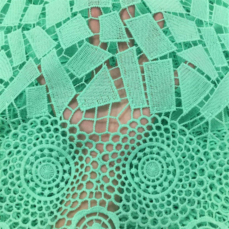 2025 Nigerian Embroidered African Lace Fabric for Wedding - No. 021, 5 Yards