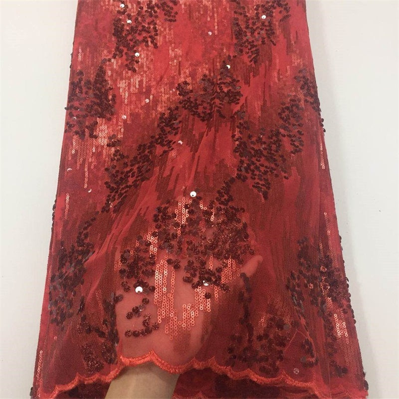 2025 Nigerian Embroidered  Lace Fabric High Quality 5 Yards African Lace Fabric Lace Wedding Dress for Women party Dress .DIY SEWING