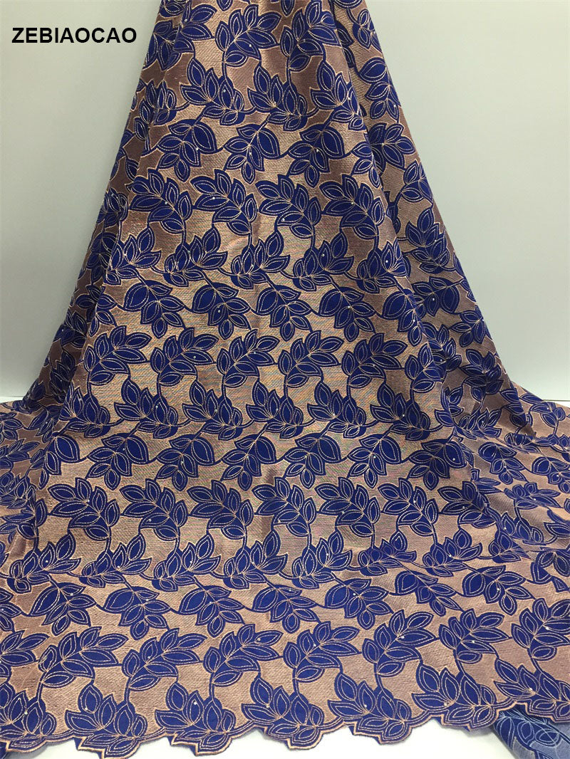2025 Nigerian Embroidered African Lace Fabric for Wedding - No. 030, 5 Yards