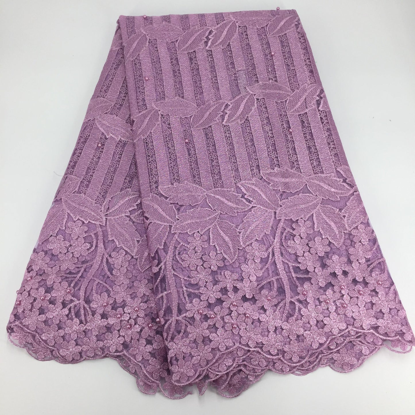 2025 Nigerian Embroidered  Lace Fabric High Quality 5 Yards African Lace Fabric Lace Wedding Dress for Women party Dress .DIY SEWING