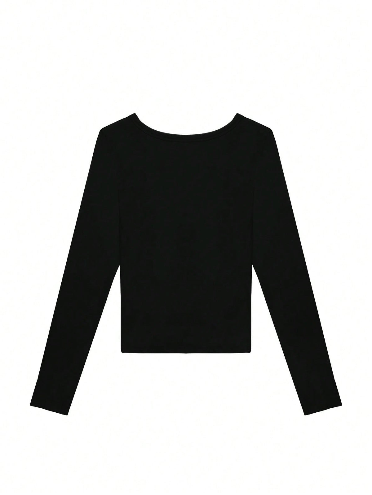 Women's Solid Color Knitted Long Sleeve Top T-Shirt For Fall