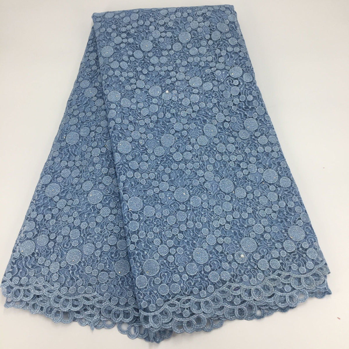 2025 Nigerian Embroidered African Lace Fabric for Wedding - No. 110, 5 Yards