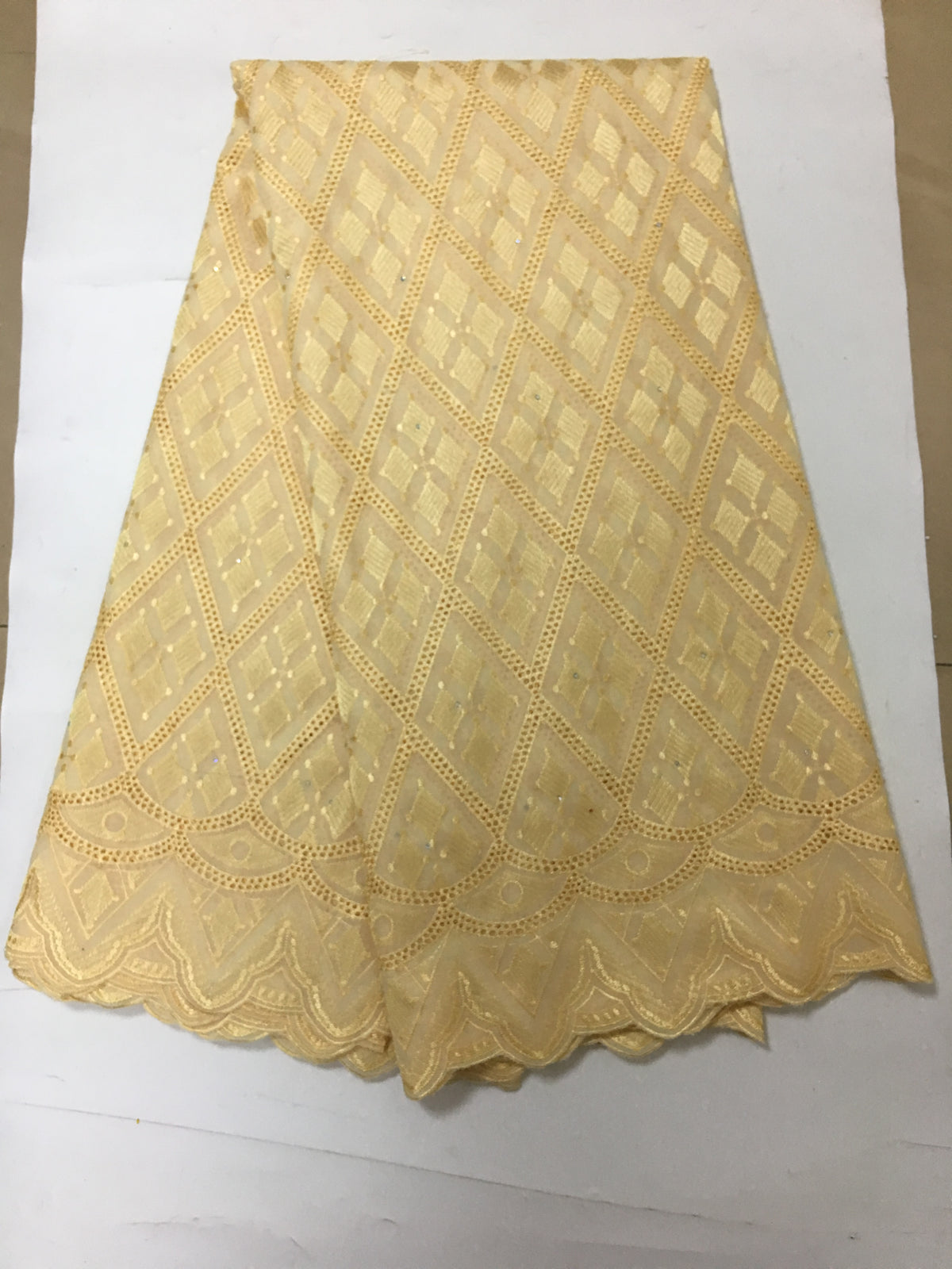 2025 Nigerian Embroidered African Lace Fabric for Wedding - No. 105, 5 Yards